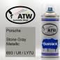 Preview: Porsche, Stone Gray Metallic, 693 / U8 / LY7U: 400ml Sprühdose, von ATW Autoteile West.